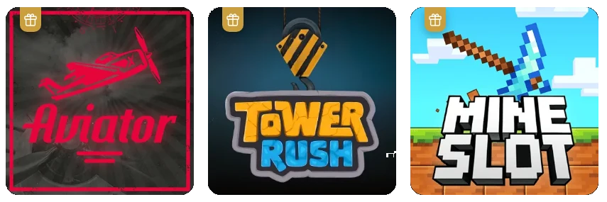 Aviator, Tower Rush, Mine Slot - Instant Win Games